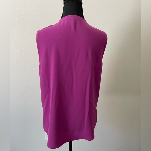 BCBGMaxAzria Magenta Lace-Up Blouse - Picture 2 of 5
